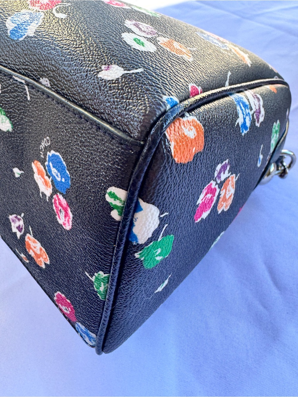 COACH Floral Mini Bennett Satchel and Zip Wallet Set - Picture 8 of 16